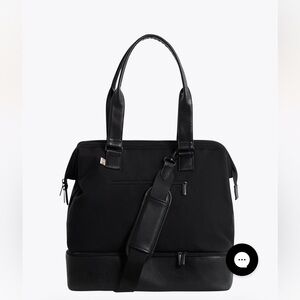 BEIS Black Mini Weekender Travel Bag